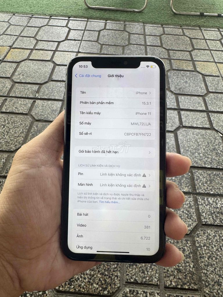 Apple iPhone 11 64GB Đen iOS 15.3.1. Mua bán Điện thoại tại Quận Tân Phú Tp Hồ Chí Minh được đăng bởi Hoàng Anh hình 1