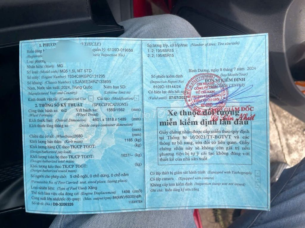 Mg5 2024 đỏ đã lăn bánh 12 tháng. Mua bán Ô tô tại Thành phố Thủ Dầu Một Bình Dương được đăng bởi Phạm văn Thắng hình 10