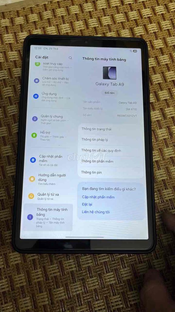 Samsung Galaxy Tab A9 Đen. Mua bán Máy tính bảng tại Quận 11 Tp Hồ Chí Minh được đăng bởi Hai hình 1
