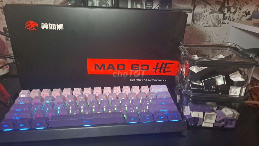 Bàn phím cơ MAD 60 HE Tím  (có fix giá). Mua bán Phụ kiện (Màn hình, Chuột...) tại Huyện Dương Minh Châu Tây Ninh được đăng bởi Minh Huy hình 1