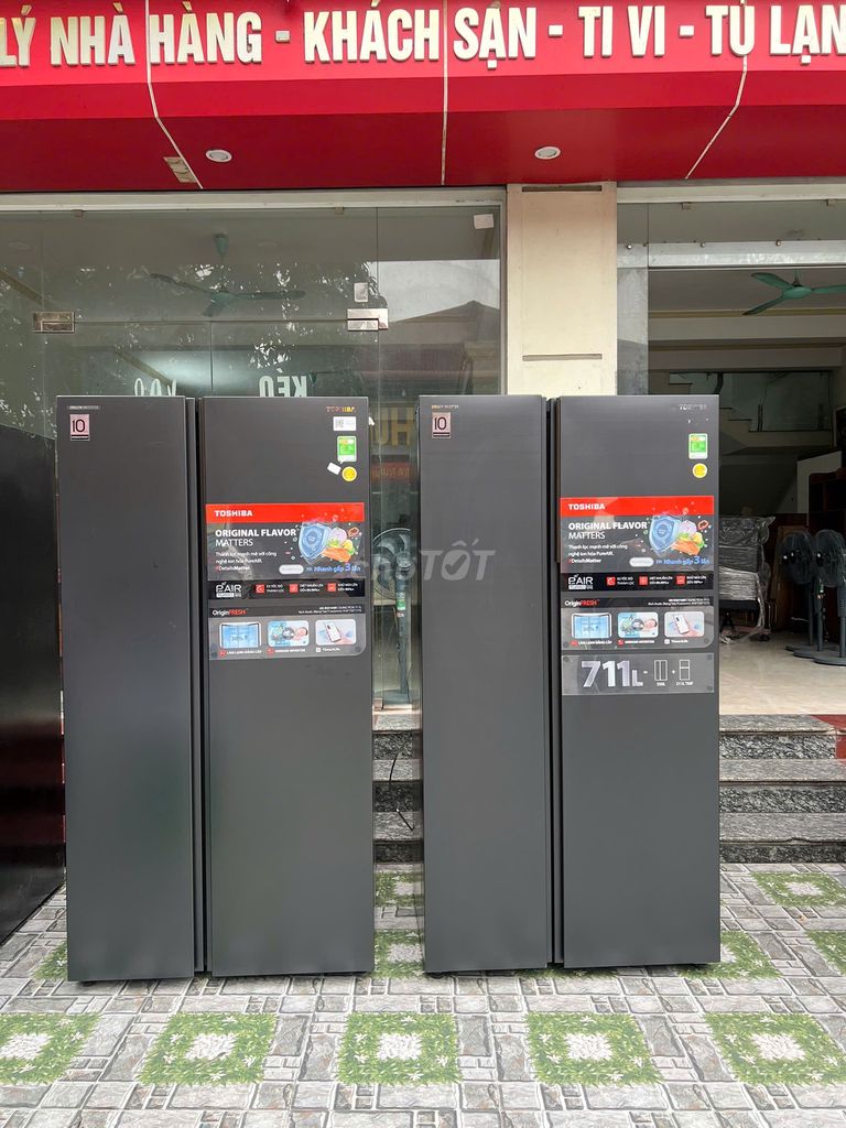 Tủ lạnh Toshiba 711 lít hàng trưng bày sx 2025. Mua bán Tủ lạnh tại Huyện Thanh Oai Hà Nội được đăng bởi Đồ Cũ Trần Hùng hình 1