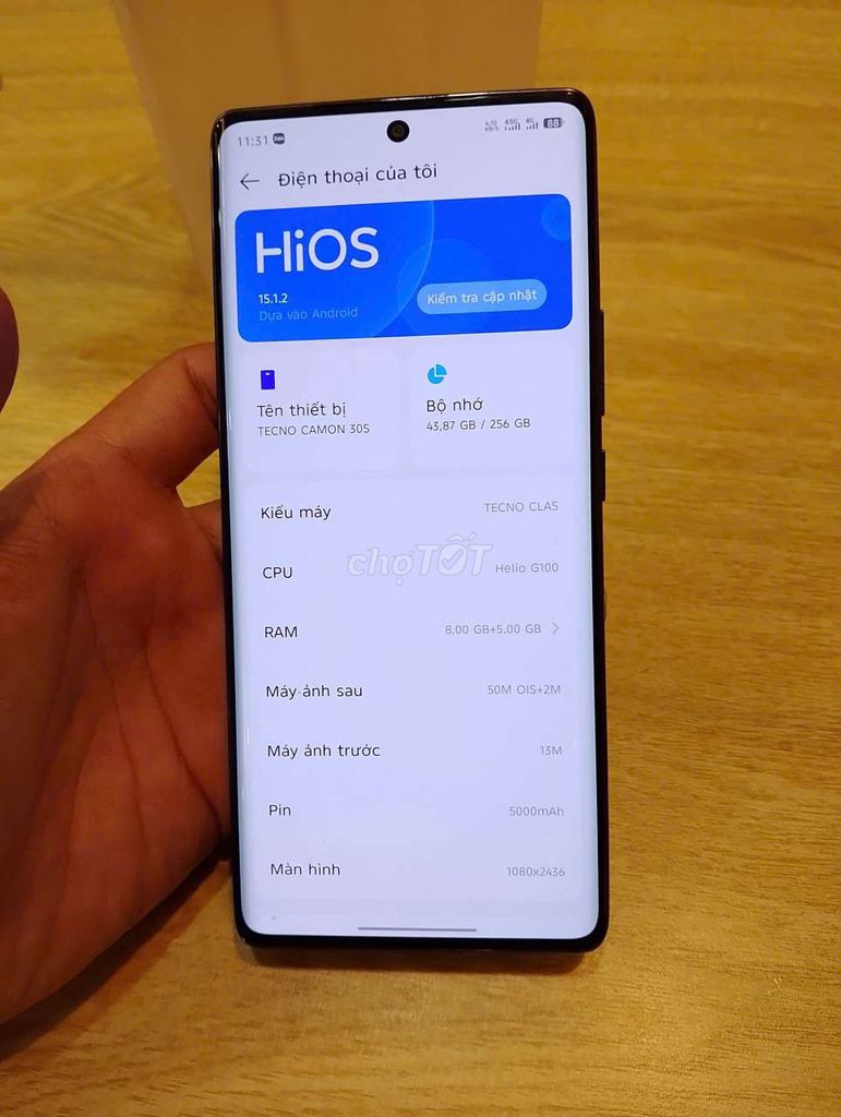 Tecno Camon 30s 256GB Đen. Mua bán Điện thoại tại Quận 12 Tp Hồ Chí Minh được đăng bởi Vũ Trường Sơn hình 1