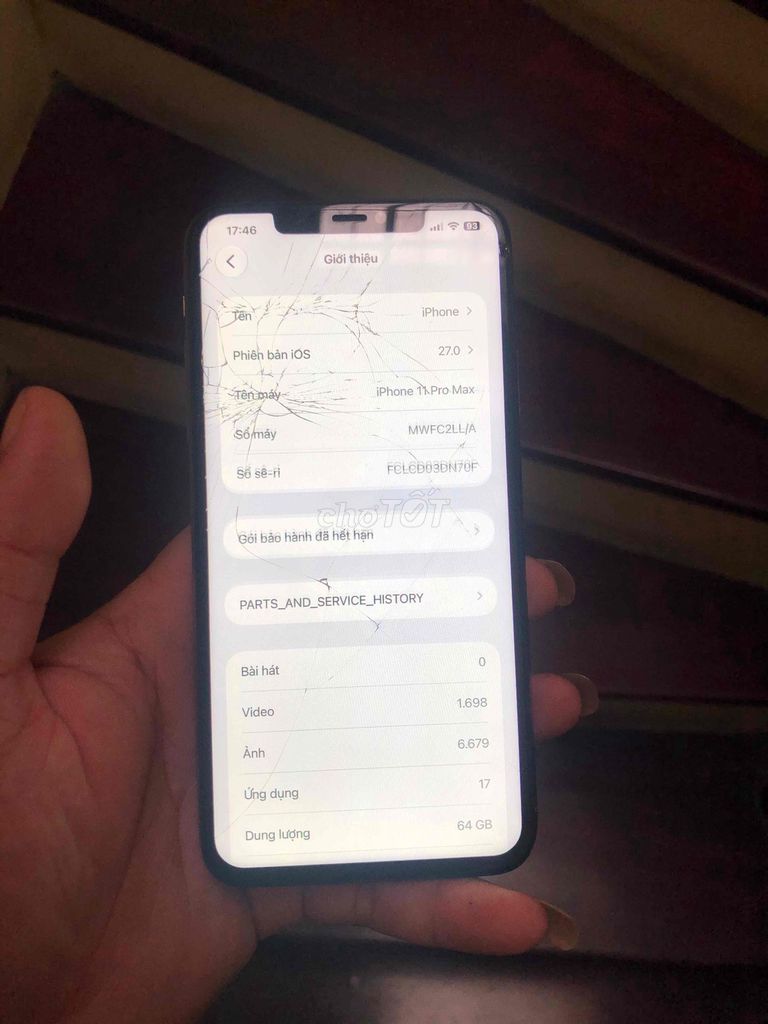 11prm 64gb nứt 2 mặt ml. Mua bán Điện thoại tại Quận Hà Đông Hà Nội được đăng bởi Dang Anh hình 1