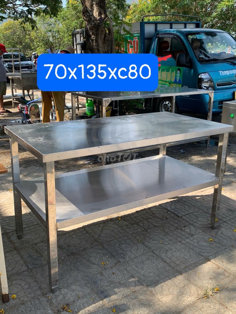 Bàn inox 70x135x80 cm. Dịch vụ nhà cửa khác tại Quận Sơn Trà Đà Nẵng được đăng bởi THẾ GIỚI ĐỒ CŨ ĐỒ CỔ LỚN NHẤT MIỀN TRUNG hình 1