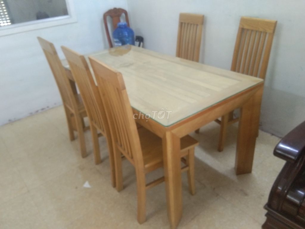 Cần bán bộ bàn ăn gỗ sồi 6 ghế