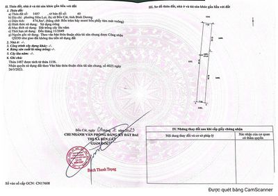 Bán đất Hoà Lợi, Bến Cát, Bình Dương - 474.8m2