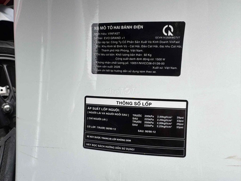 VinFast Evo Grand 2026 Trắng 1200km