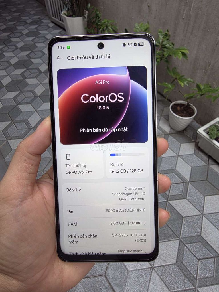 Oppo A5i Pro 8G/128G/2sim. Hết BH. Lỗi tự restart. Mua bán Điện thoại tại Quận 12 Tp Hồ Chí Minh được đăng bởi Cầm Đồ Thanh Lý hình 1