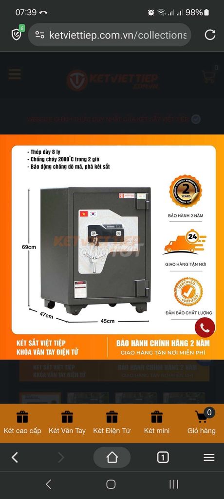 Két sắt Việt Tiệp ktvs 45