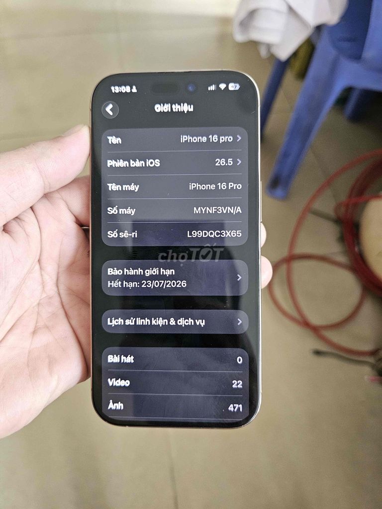 iPhone 16 Pro 128GB Vàng. Mua bán Điện thoại tại Quận Tân Phú Tp Hồ Chí Minh được đăng bởi bao hình 1
