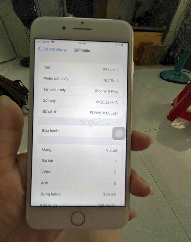 Apple iPhone 8 Plus 256GB Trắng Hàn Quốc Like New. Mua bán Điện thoại tại Thành phố Biên Hòa Đồng Nai được đăng bởi Minh hình 1
