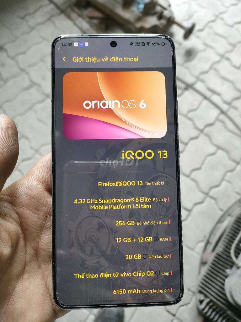iQOO 13 256GB Đen Snapdragon 8 Elite. Mua bán Điện thoại tại Quận Cái Răng Cần Thơ được đăng bởi Kcn TPT hình 1