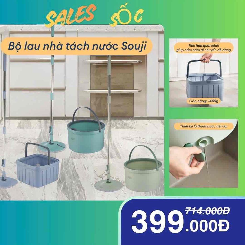 Bộ lau nhà Souji Tách nước. Mua bán Thiết bị vệ sinh, nhà tắm tại Thành phố Vinh Nghệ An được đăng bởi mr chovinh hình 1