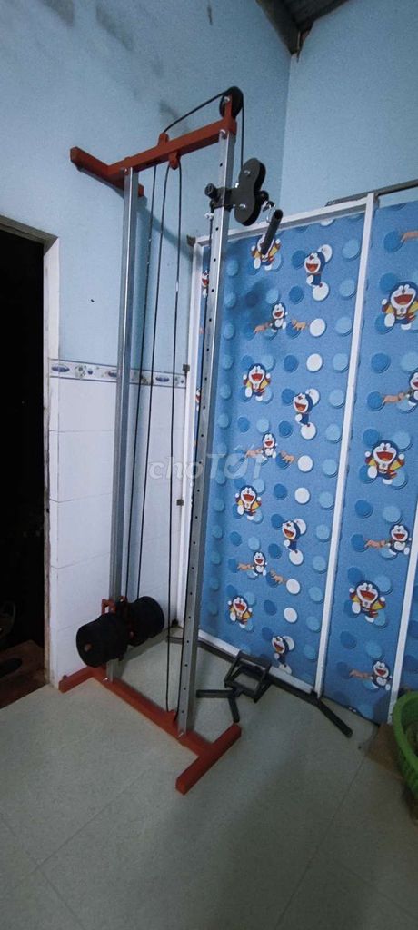 Cáp tập tạ Kim loại Đỏ, bạc