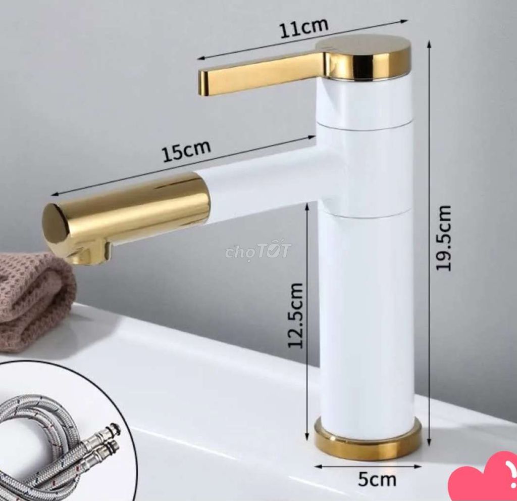 VÒI LAVABO NÓNG LẠNH KIỂU BÓNG KÍNH