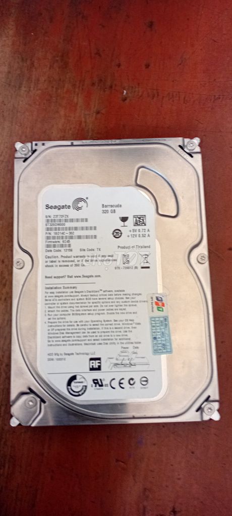 Ổ cứng HDD Seagate Barracuda 320GB. Mua bán Linh kiện (RAM, Card...) tại Huyện Châu Thành Tiền Giang được đăng bởi THỊNH NGỌC hình 1