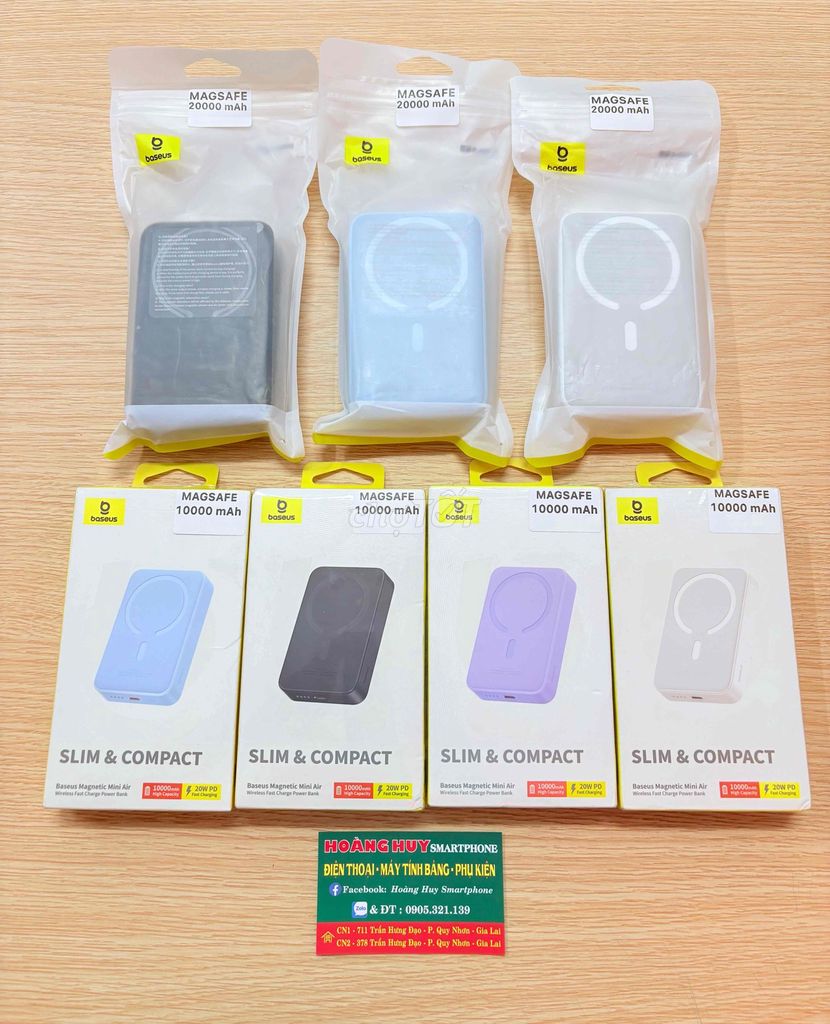 Sạc dự phòng Baseus MAGSAFE 10000mAh - 20000mAh. Mua bán Phụ kiện (Màn hình, Chuột...) tại Thành phố Qui Nhơn Bình Định được đăng bởi Hoàng Trinh hình 1
