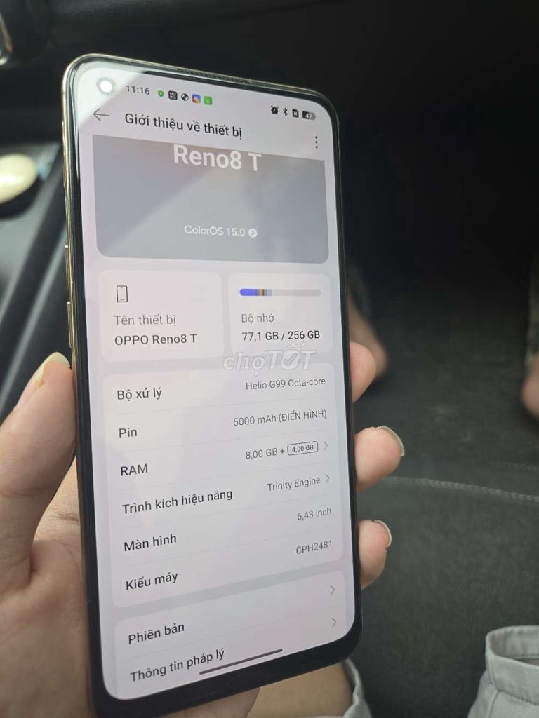 OPPO Reno8 T Vàng. Mua bán Điện thoại tại Quận Dương Kinh Hải Phòng được đăng bởi Tên chưa cung cấp hình 1
