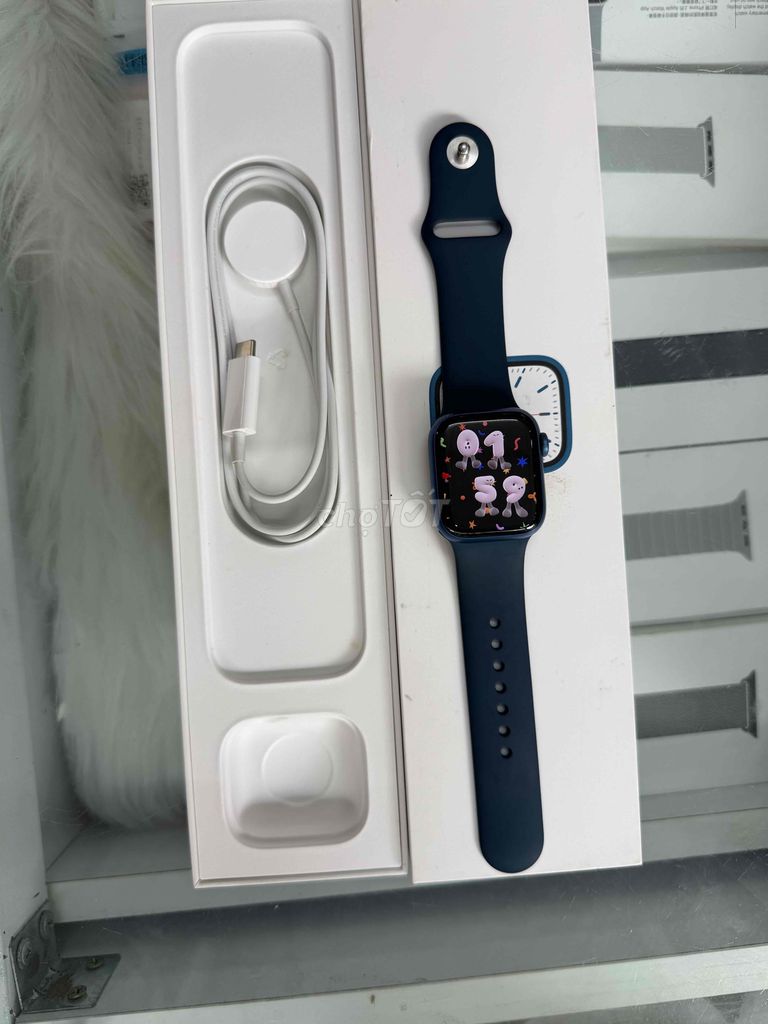 Bán apple watch sr7/41 Xanh blu pin 95%