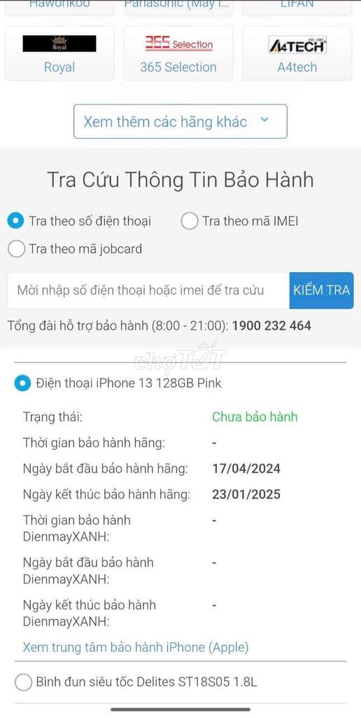 Iphone 13 Quốc Tế 128GB VN/A