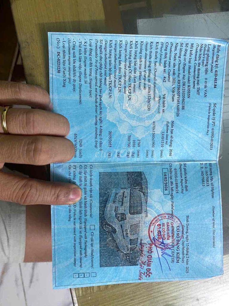 Xe Van K05 5 chỗ 2021 đk 2023. Mua bán Xe tải, xe ben tại Thành phố Thuận An Bình Dương được đăng bởi CHU VĂN TOÁN hình 5