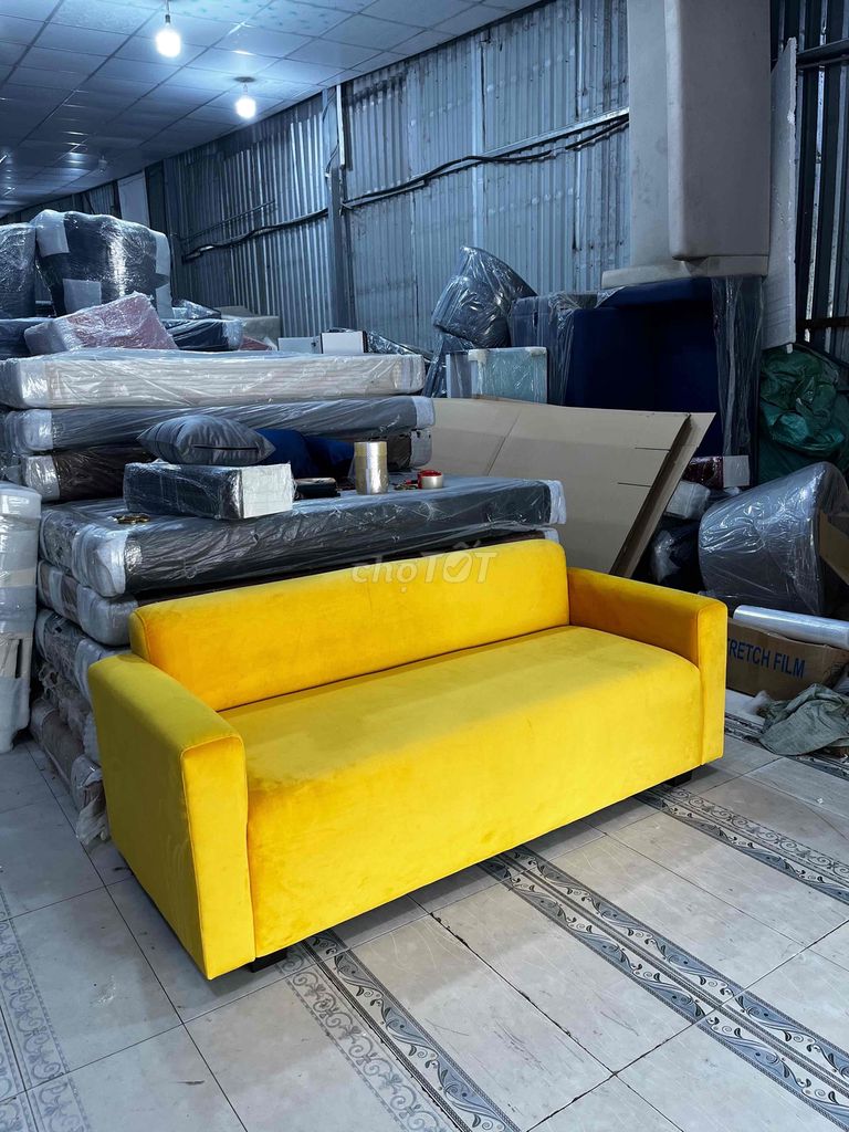 Băng Ghế Sofa Phòng Khách 1m7 Màu Vàng Sang Trọng