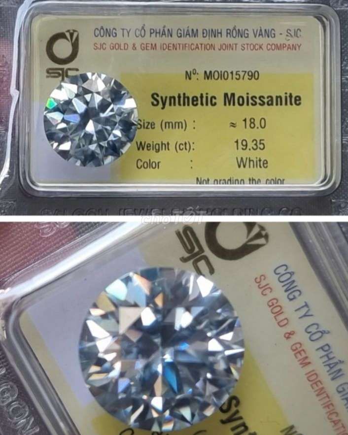 Moissanite India 18.0 mm hàng hiếm tại VN