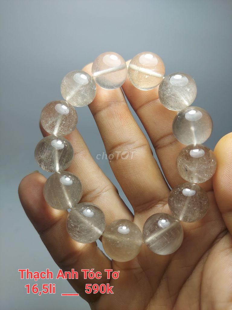 Vòng tay Đá thạch anh tóc tơ 16.5li. Mua bán Đồ sưu tầm, đồ cổ tại Huyện Vĩnh Cửu Đồng Nai được đăng bởi Thành Tâm hình 1