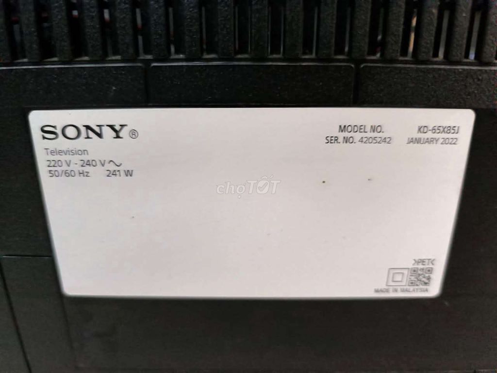 Android TV Sony 65X85J - Date 2022