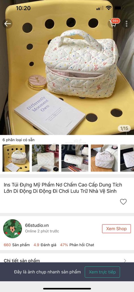 Thanh lý Túi đựng Mỹ phẩm siêu xinh - chưa qua sử