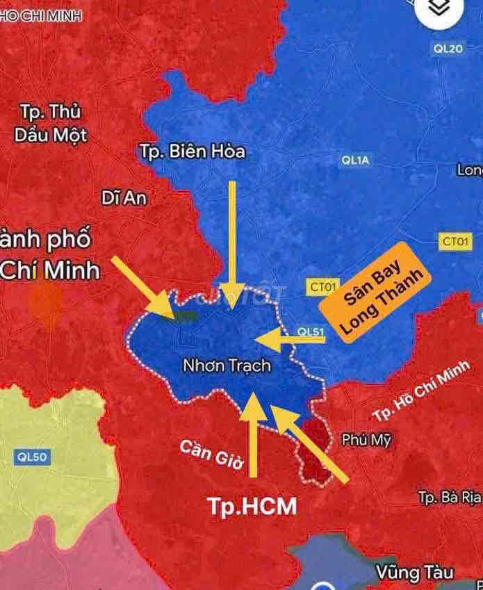 Bán rẻ lô đất nền nhà trọ thổ cư gần Trường học , chợ và cách KCN 500m. Mua bán đất tại Huyện Nhơn Trạch Đồng Nai được đăng bởi Nguyễn Huy Hoàng hình 1