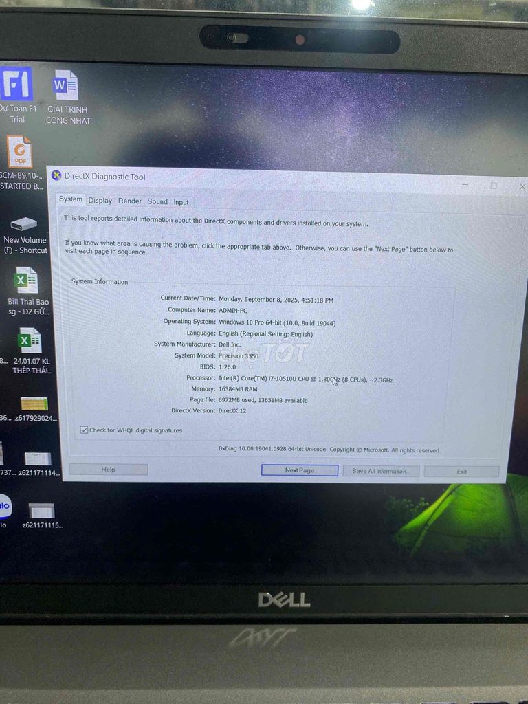 Dell Precision 3550 Đã qua sử dụng. Mua bán Laptop tại Thành phố Thuận An Bình Dương được đăng bởi Lê Đức Hiếu hình 1