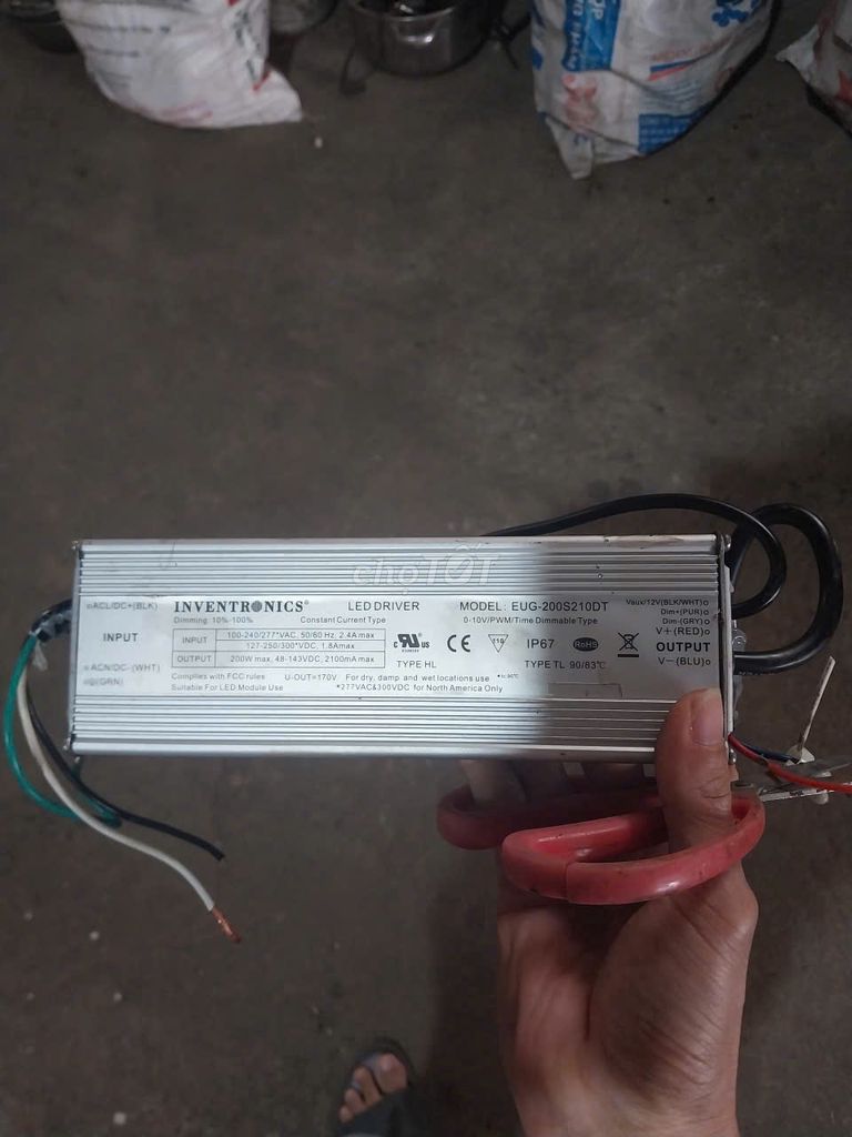 Bộ nguồn LED Inventronics EUG-200S210DT. Mua bán Đèn tại Thị xã Phú Mỹ Bà Rịa - Vũng Tàu được đăng bởi hoàng phước hình 1