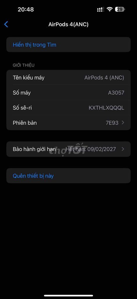 Tai nghe Apple AirPods 4 (ANC) Trắng Chống ồn. Mua bán Tivi, Âm thanh tại Quận Bắc Từ Liêm Hà Nội được đăng bởi Linh Boutique hình 1