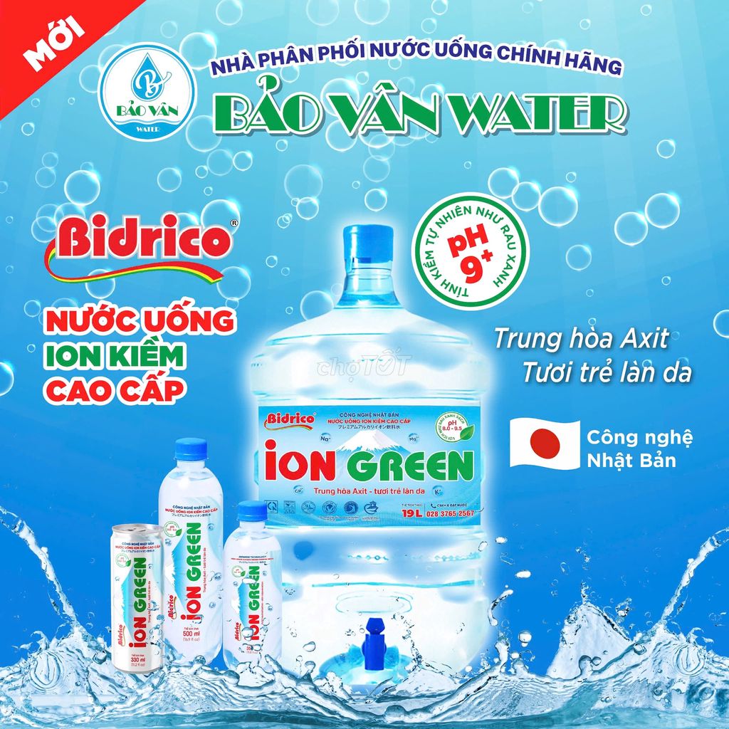 Nước kiềm ION GREEN tốt cho sức khỏe của BIDRICO