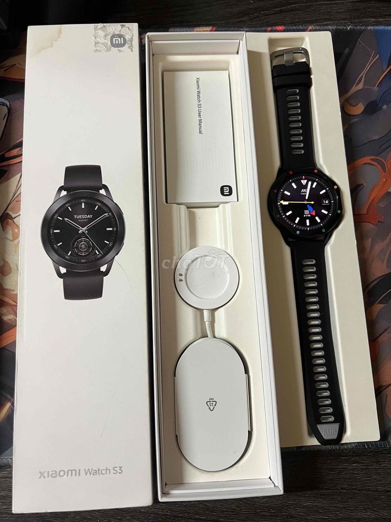 Xiaomi Watch S3 Đen Còn hộp sạc như hình. Mua bán Thiết bị đeo thông minh tại Quận Hoàn Kiếm Hà Nội được đăng bởi Chuyên bàn ghế gỗ  hình 1