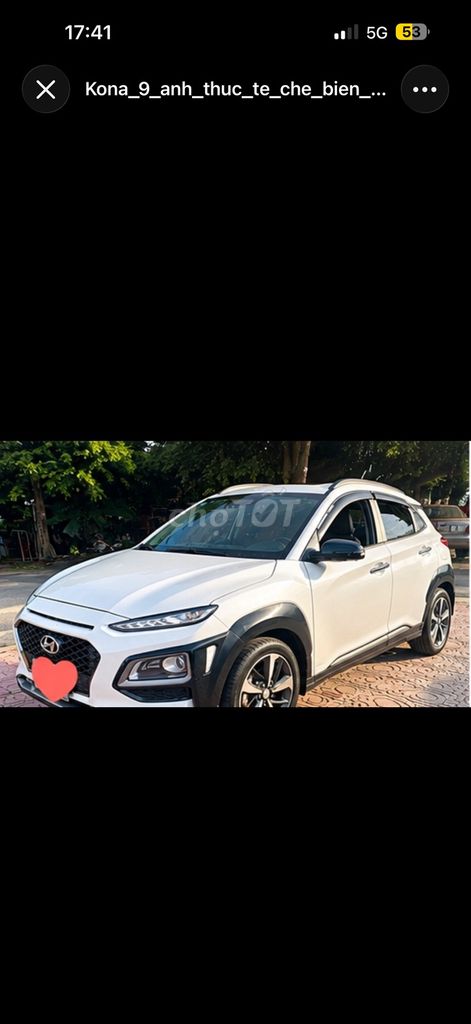 Hyundai Kona 1.6 Turbo 2019 Белый 77.654 км