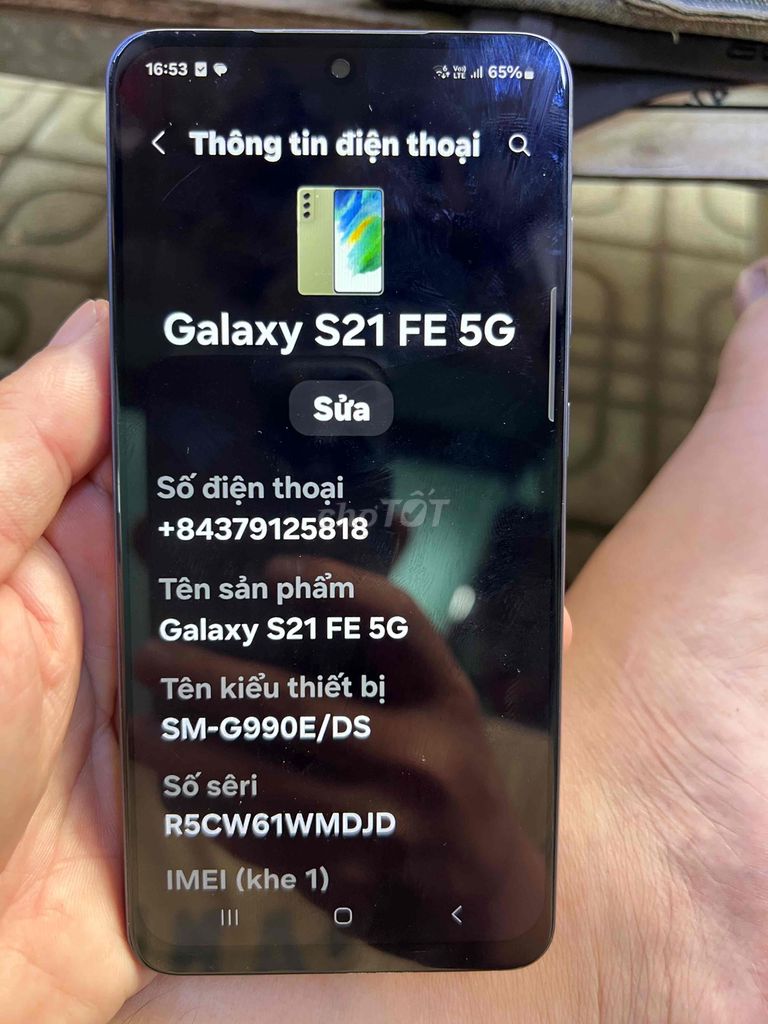 Samsung Galaxy S21 FE 5G Đen. Mua bán Điện thoại tại Huyện Trảng Bom Đồng Nai được đăng bởi Hóa  hình 1