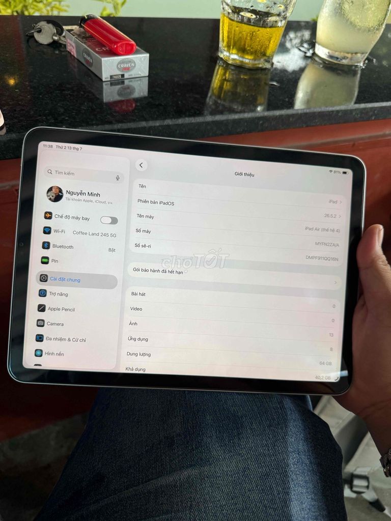 Apple iPad Air 4 Wifi 64GB Trắng. Mua bán Máy tính bảng tại Thành phố Thủ Đức Tp Hồ Chí Minh được đăng bởi minh nguyen hình 1