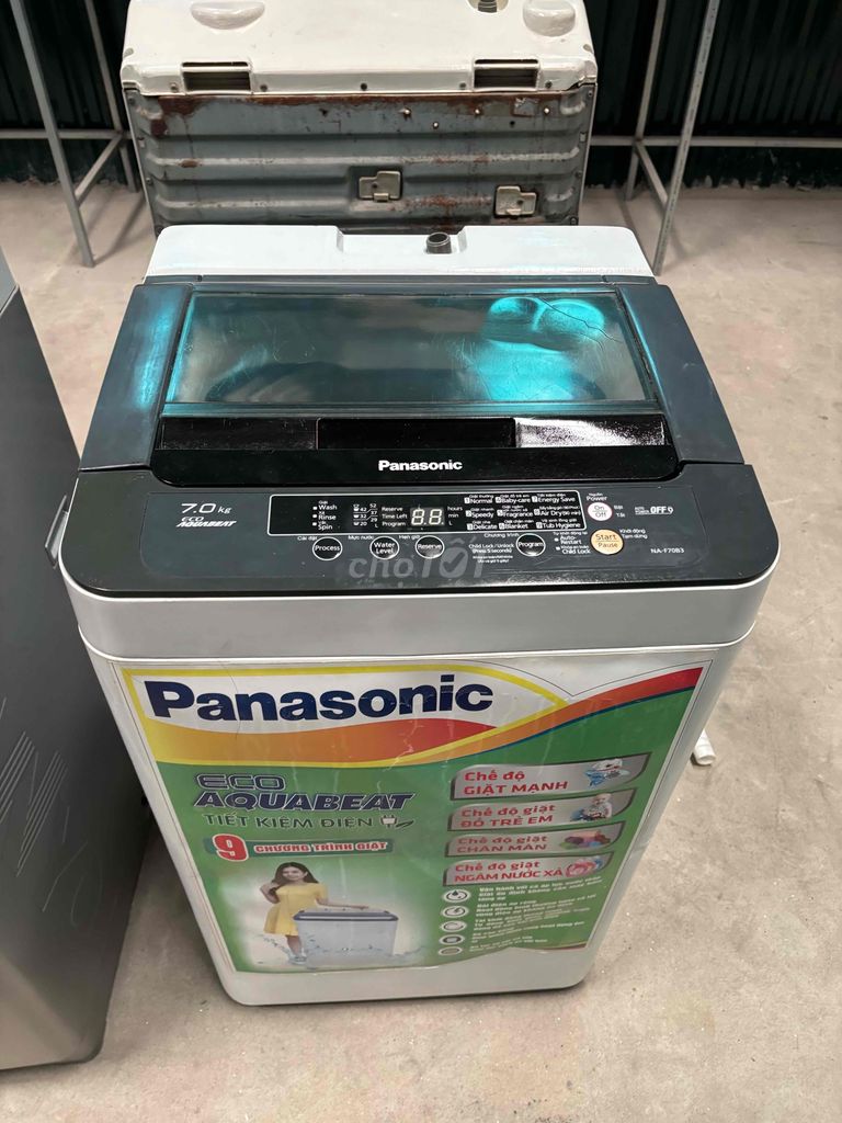 máy giặt panasonic 7kg zin 89% giặt sạch vắt êm