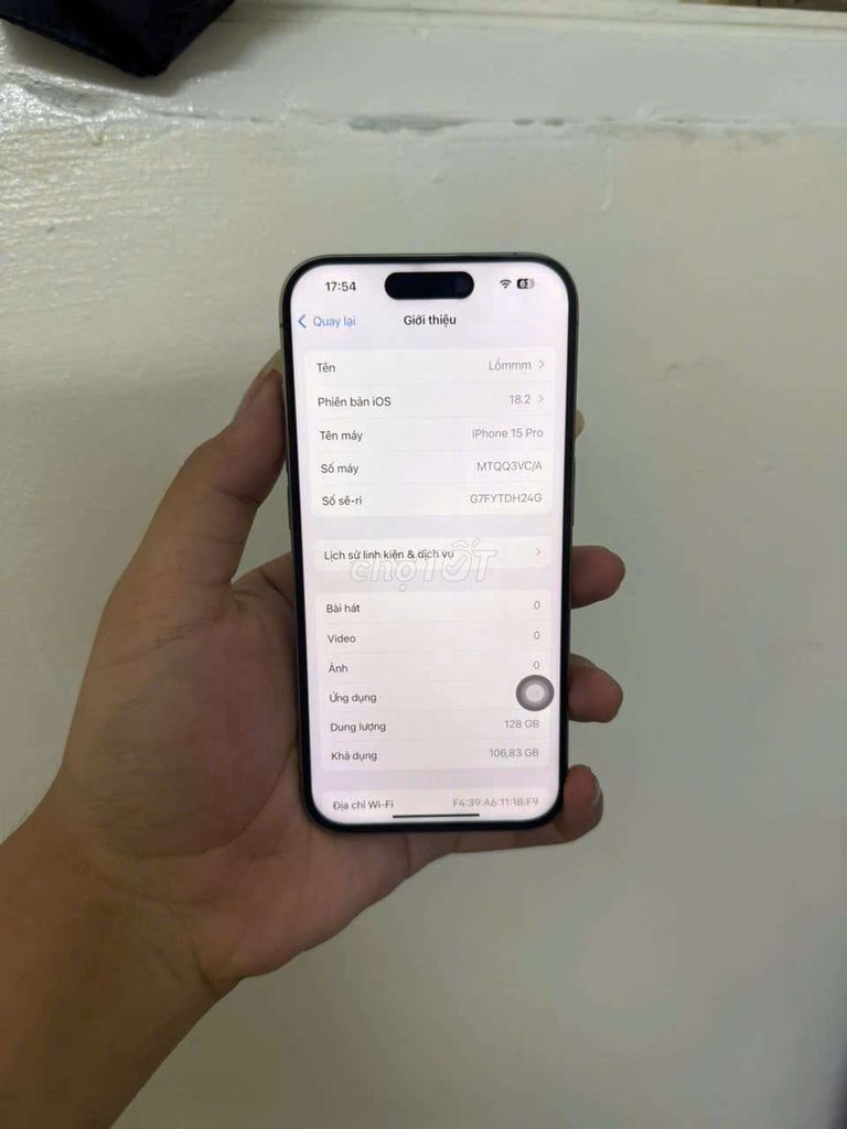 Apple iPhone 15 Pro 128GB Xám. Mua bán Điện thoại tại Quận Hà Đông Hà Nội được đăng bởi Tiến Dũng hình 1