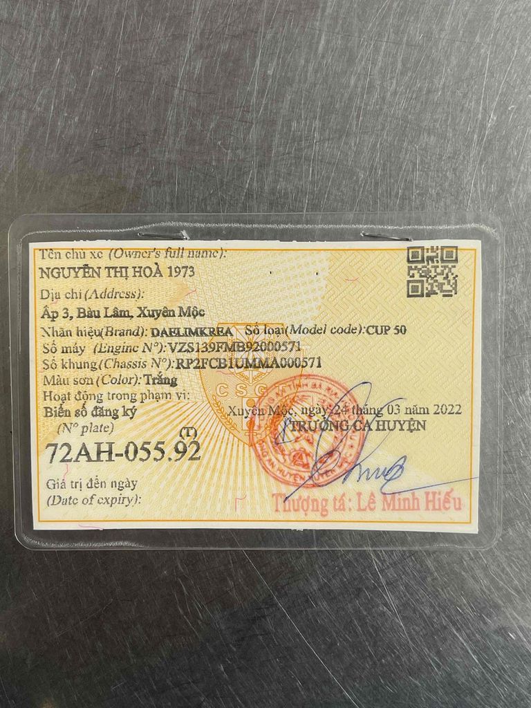 CUB 50 Cm3 ĐỜI 2022 BS 72 HỖ GÓP OĐ CÓ GL ĐỖI XE. Mua bán Xe máy tại Huyện Hóc Môn Tp Hồ Chí Minh được đăng bởi Khaianh  hình 8