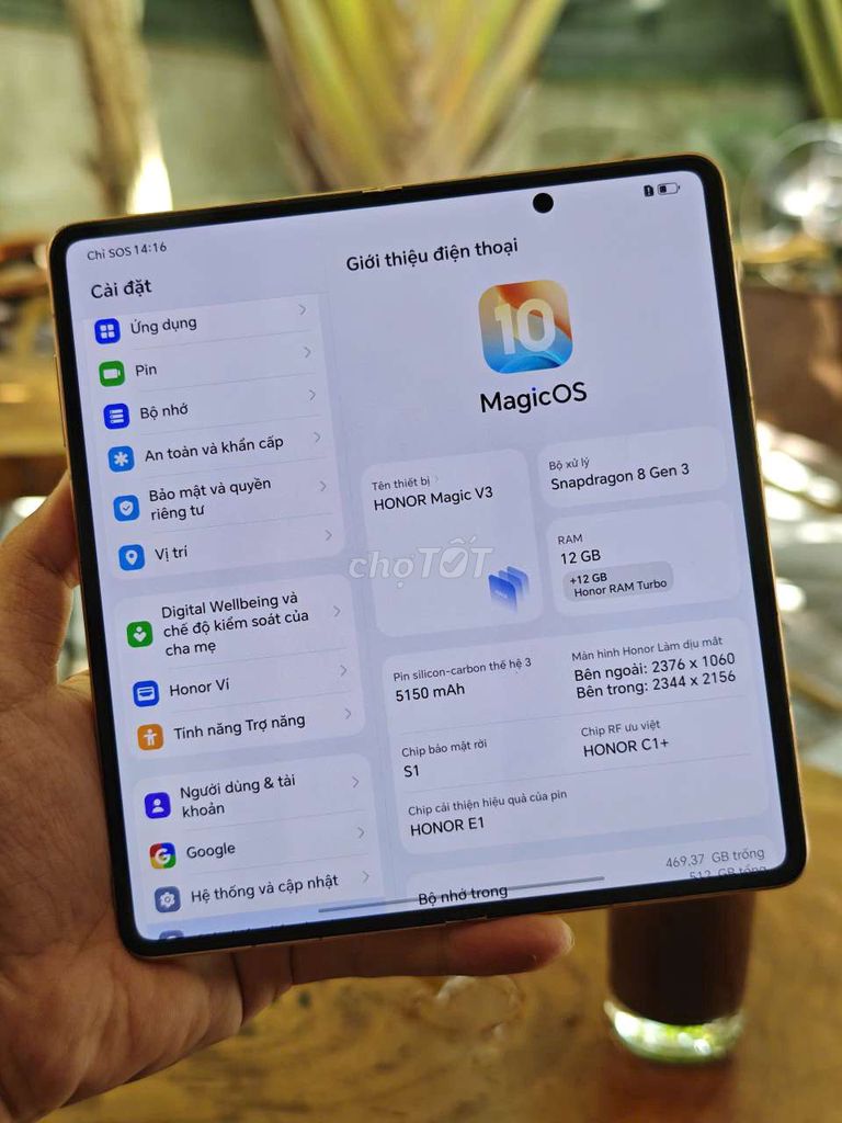Honor Magic V3 512G qte bán, giao lưu. Mua bán Điện thoại tại Quận Ngũ Hành Sơn Đà Nẵng được đăng bởi QH hình 1