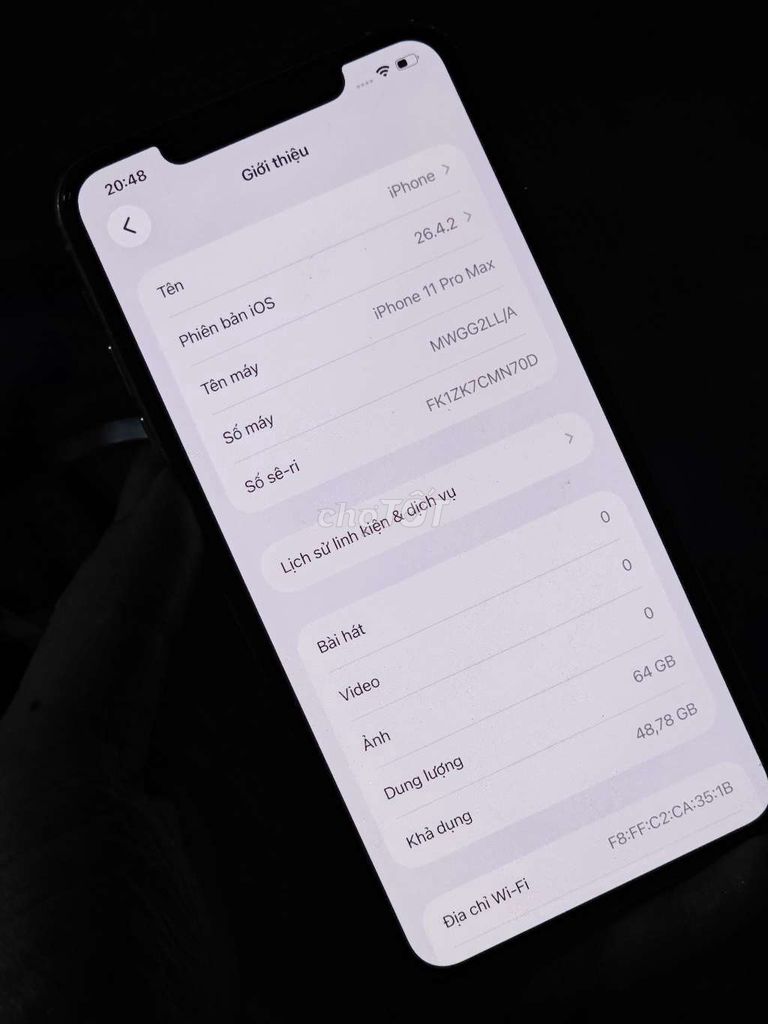 Apple iPhone 11 Pro Max 64GB Trắng 75%. Mua bán Điện thoại tại Quận Bình Tân Tp Hồ Chí Minh được đăng bởi nguyễn sang  hình 1
