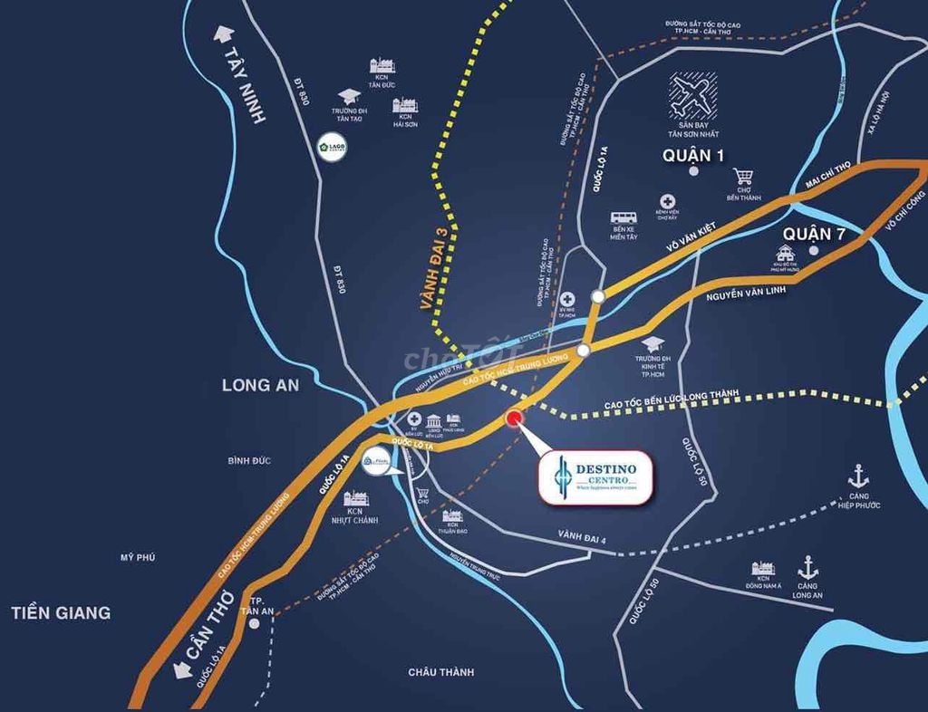 Căn hộ CC 2 PN 2 WC 51m2 mặt tiền Quốc Lộ 1A.