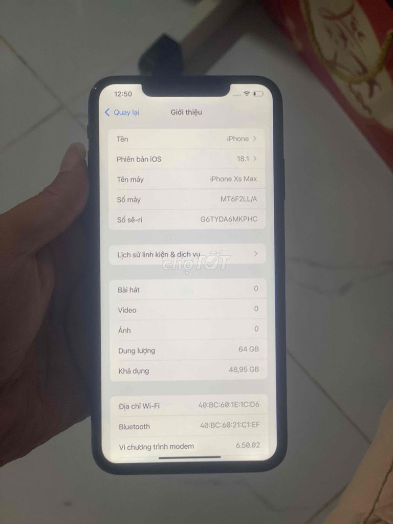 iphone xsm đen 64g lỗi face quốc tế 100%