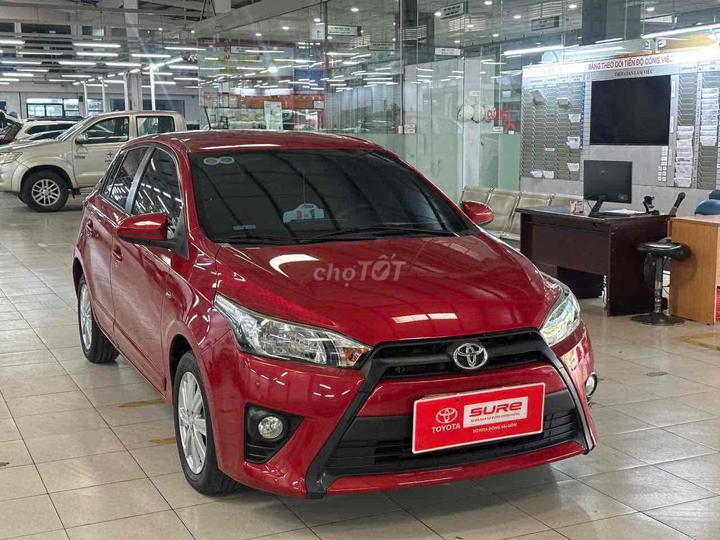 Toyota Yaris màu đỏ 2016 máy 1.5E nhập thái xe zin. Mua bán Ô tô tại Quận Phú Nhuận Tp Hồ Chí Minh được đăng bởi Đại lý chính hãng xe qua sử dụng Toyota Sài Gòn hình 1