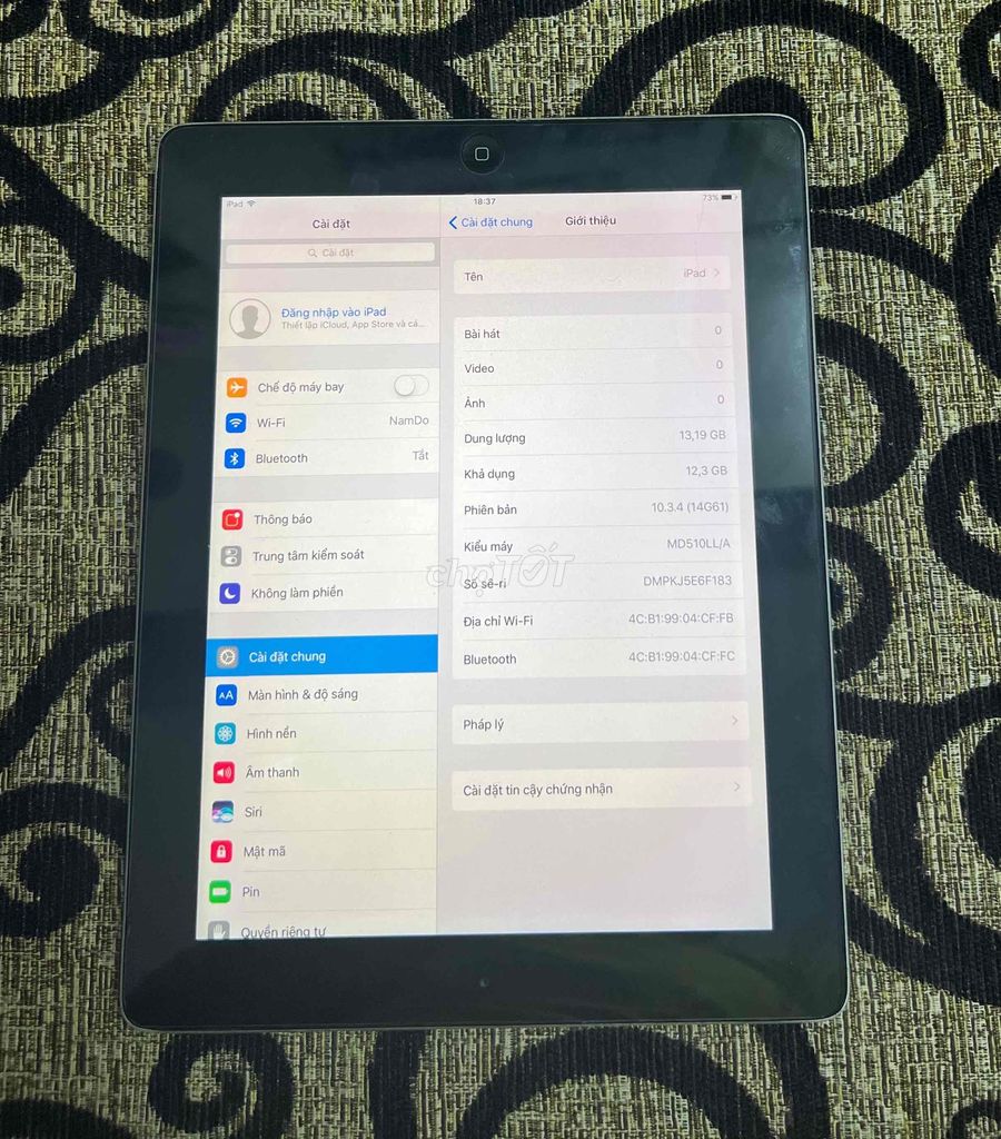 Ipad 4 full pin mới thay