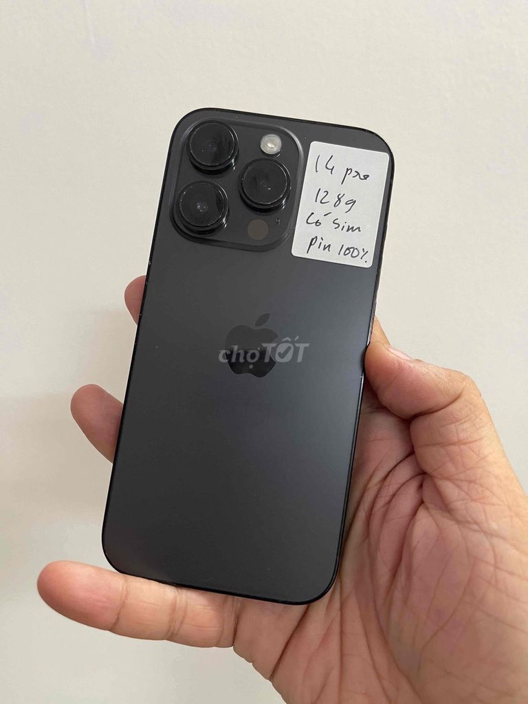 iPhone 14 Pro 128GB Đen, có sim vật lí. pin 100%. Mua bán Điện thoại tại Quận Tân Bình Tp Hồ Chí Minh được đăng bởi MrA Store hình 1