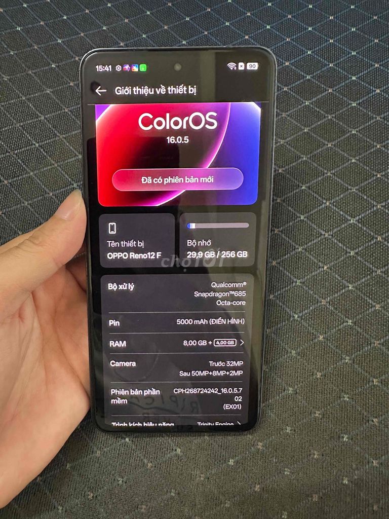 OPPO Reno12 F 256GB Đen zin nguyên bản. Mua bán Điện thoại tại Quận Long Biên Hà Nội được đăng bởi Tú hình 1
